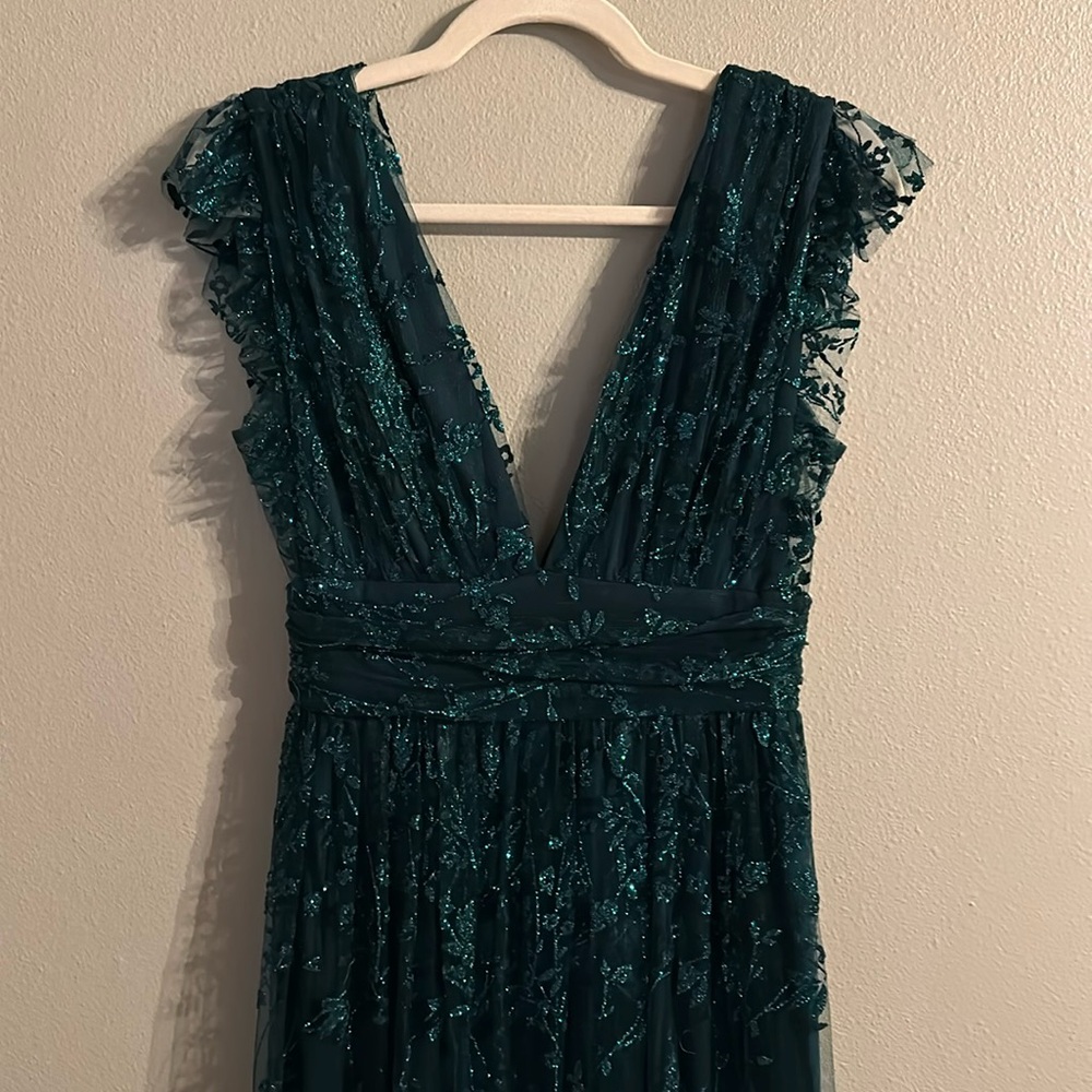 Baltic Born Arlene Shimmer Gown in Emerald